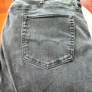 Men's American eagle jeans 38 distressed black.